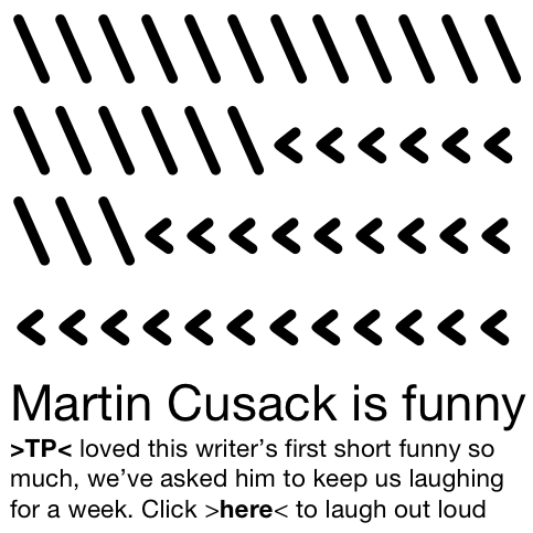 Martin Cusack is funny cropped